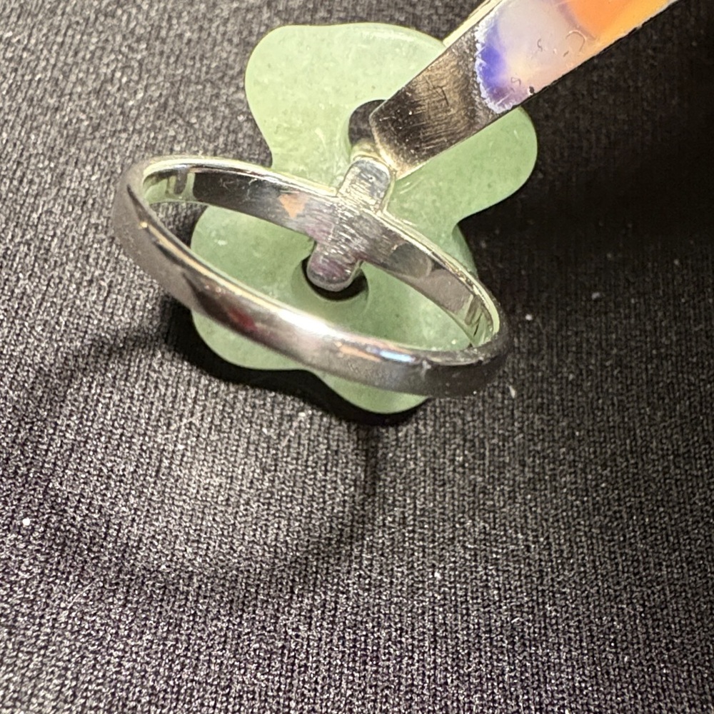 Tous Silver Ring with Green Stone - Picture 4 of 7